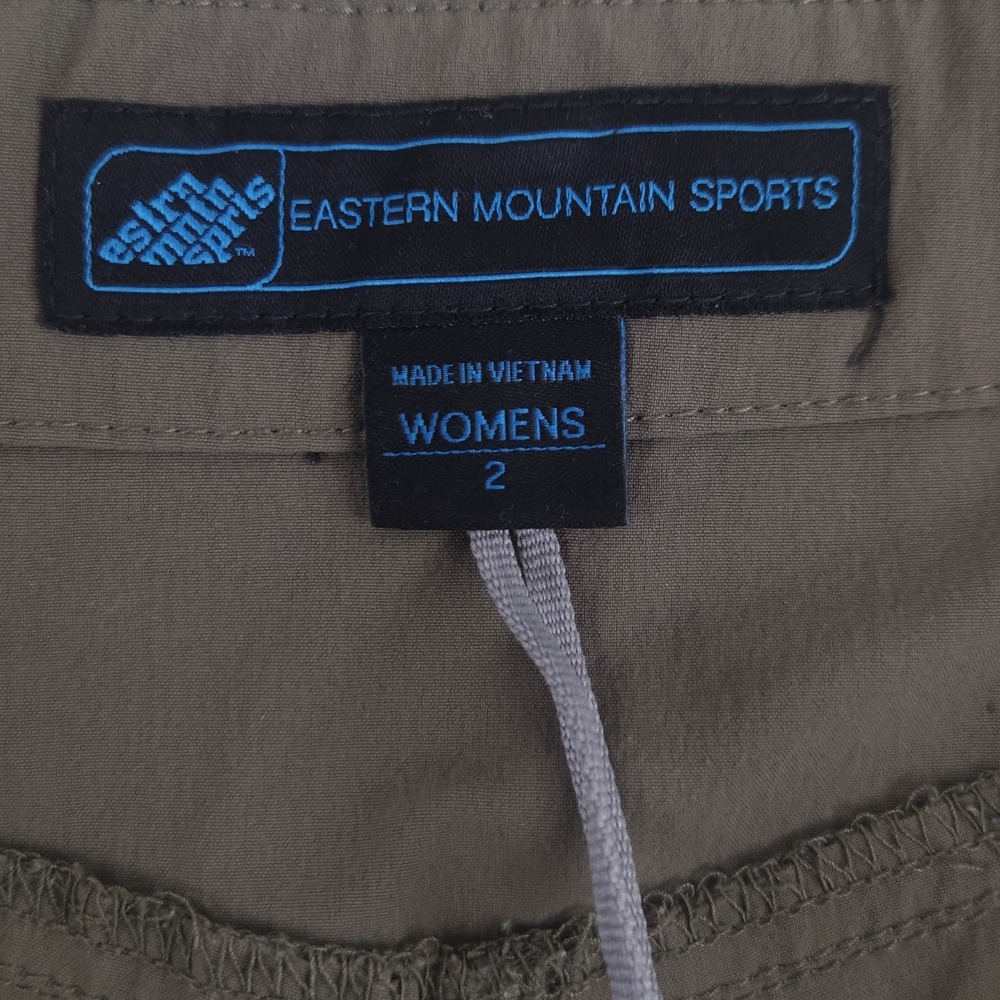 EMS Hiking Shorts 2 Green Nylon Stretch Pockets Trail Camp Workwear Gorpcore - Picture 4 of 6
